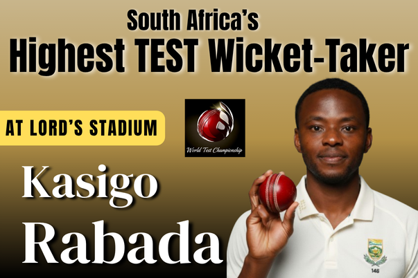 KASIGO RABADA South Africa's Highest Test Wicket Taker at Lord's
