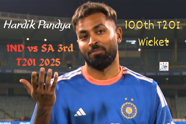 Hardik Pandya 100th T20I Wicket